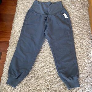 NWT GAP Maternity linen/cotton jogger pants SMALL